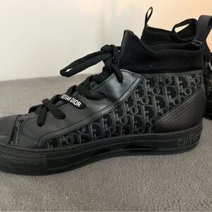 Dior Walk N Dior black high top sneaker. Euro 39.5. Lightly used, see pics.